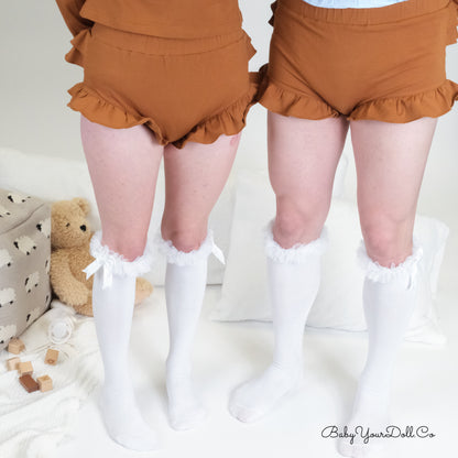 Brown | Ruffle Diaper Cover