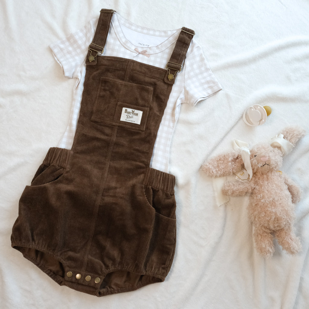 Brown | Corduroy Snap Overall
