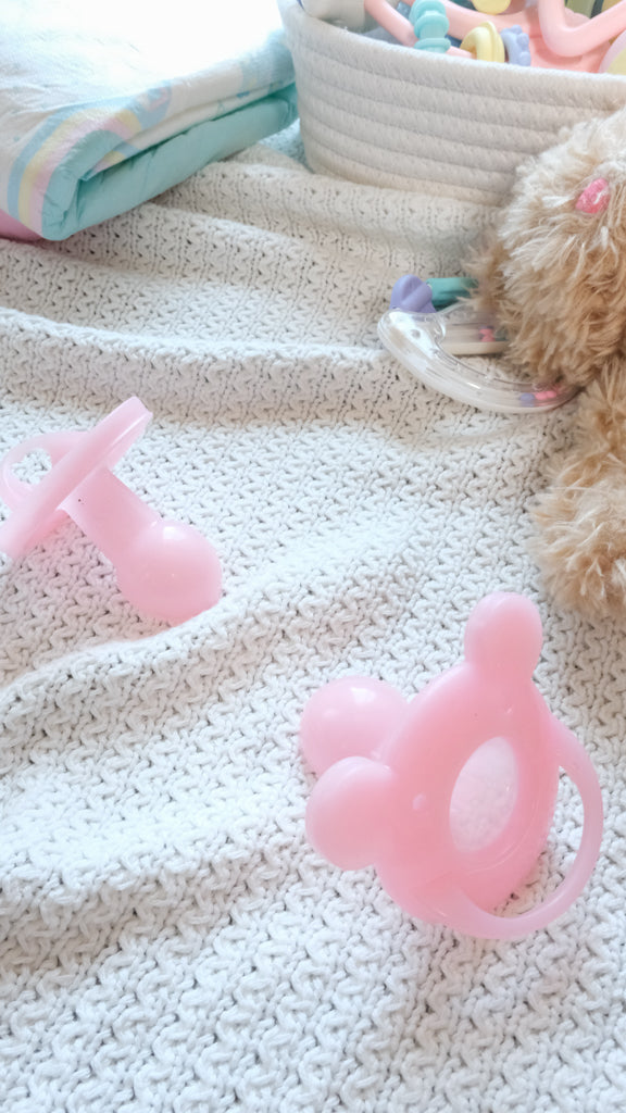 Perfectly Pink Button Soother | Adult Pacifier