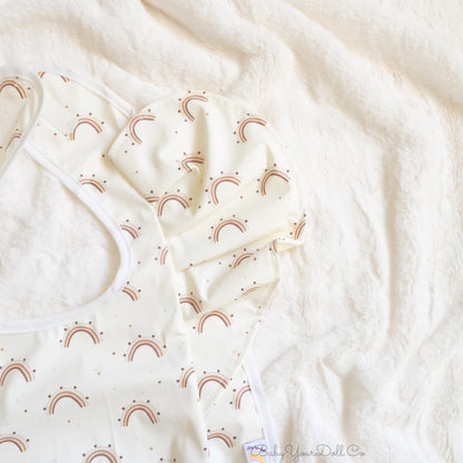 Cream Rainbows | Ruffle Bib