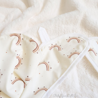 Cream Rainbows | Ruffle Bib