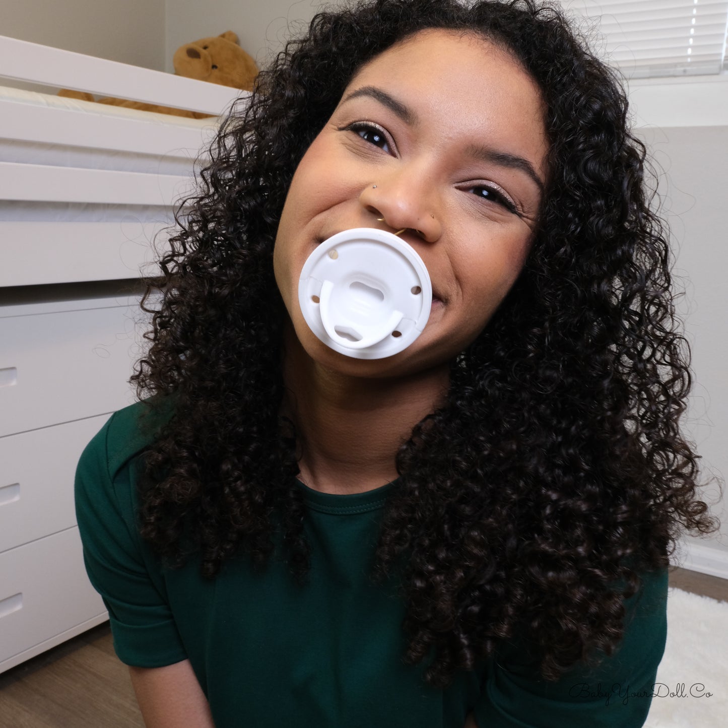 White Button Soother | Pacifier