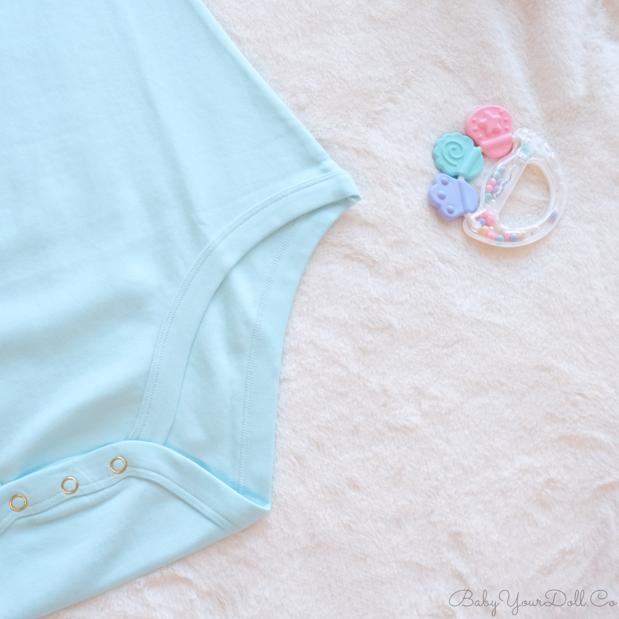Blue Teddy Bear | Embroidered Adult Bodysuit