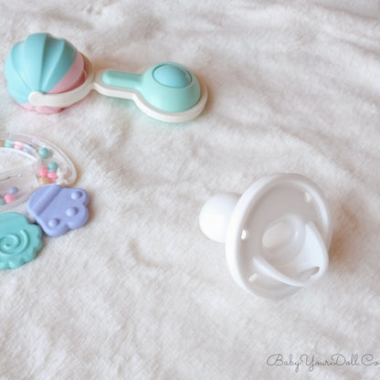 White Button Soother | Pacifier