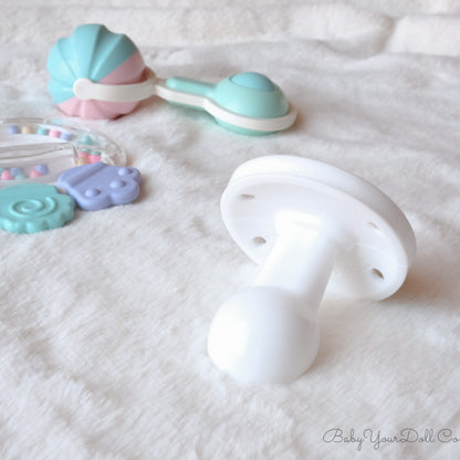 White Button Soother | Pacifier