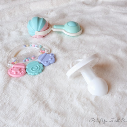 White Button Soother | Pacifier