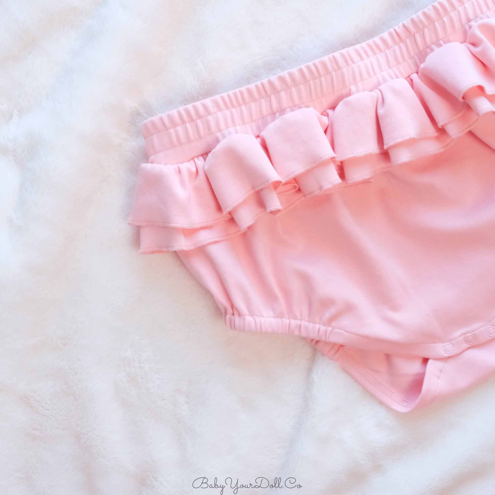 Pink | Double Ruffle Diaper Cover