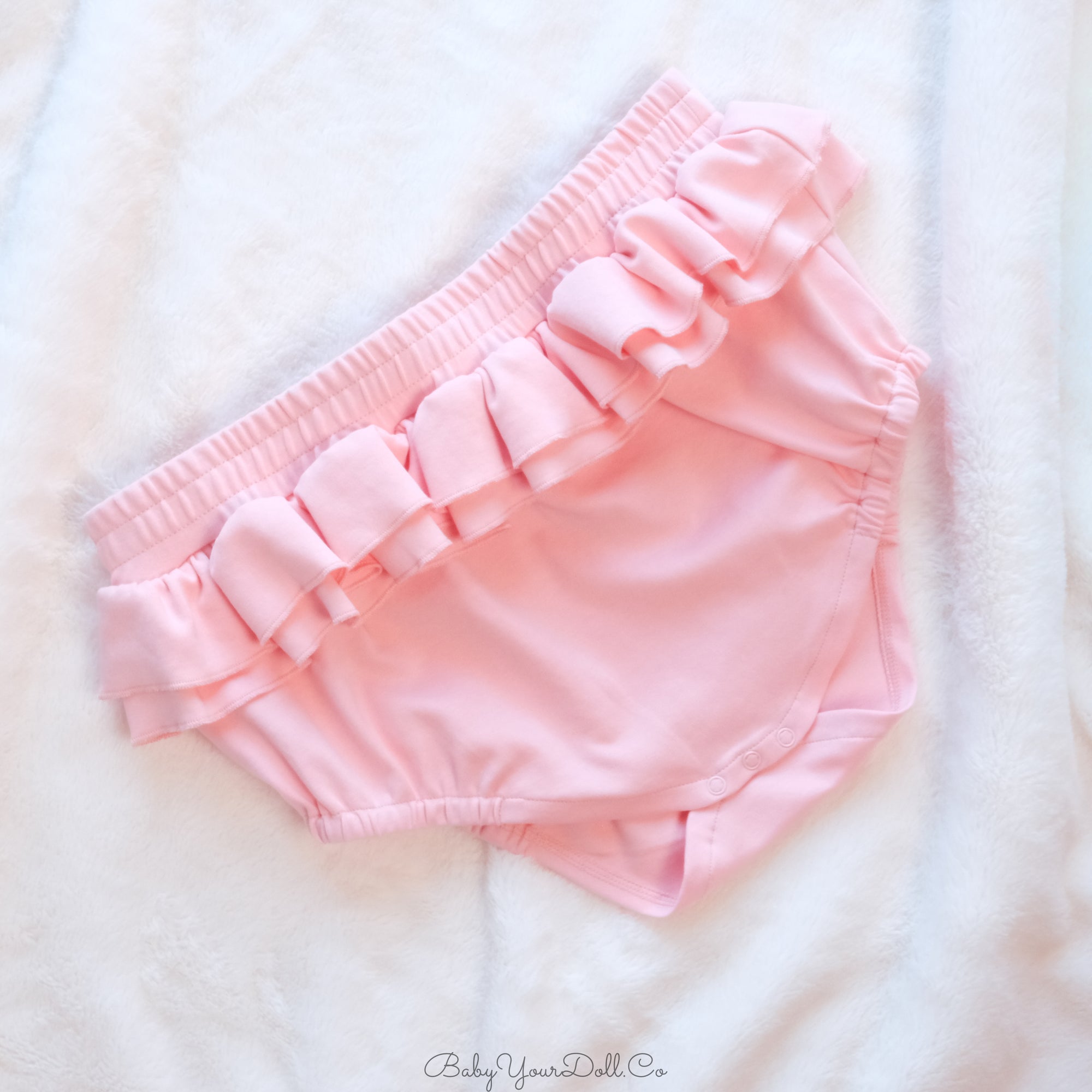 Pink | Double Ruffle Diaper Cover