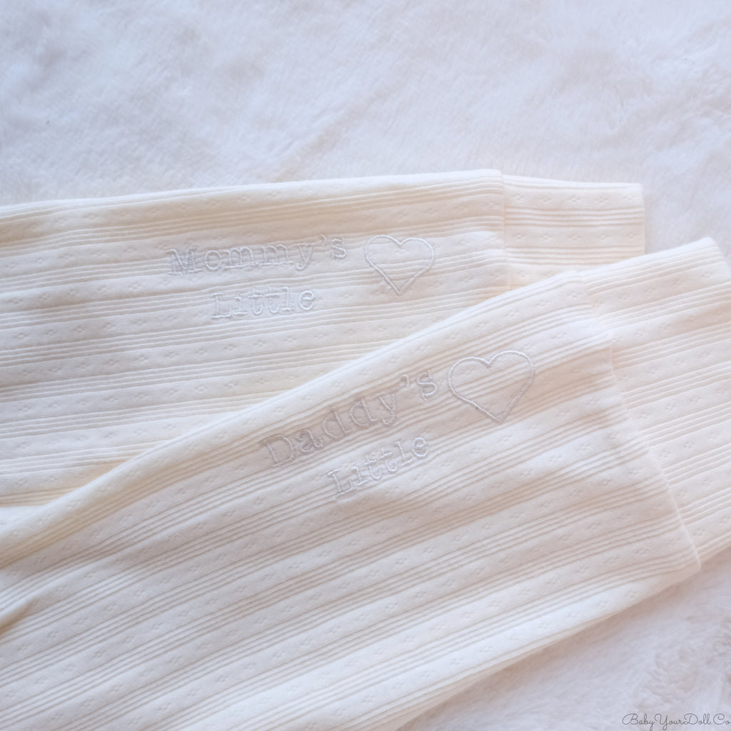 Ivory Knit | Embroidered Double Ruffle Set