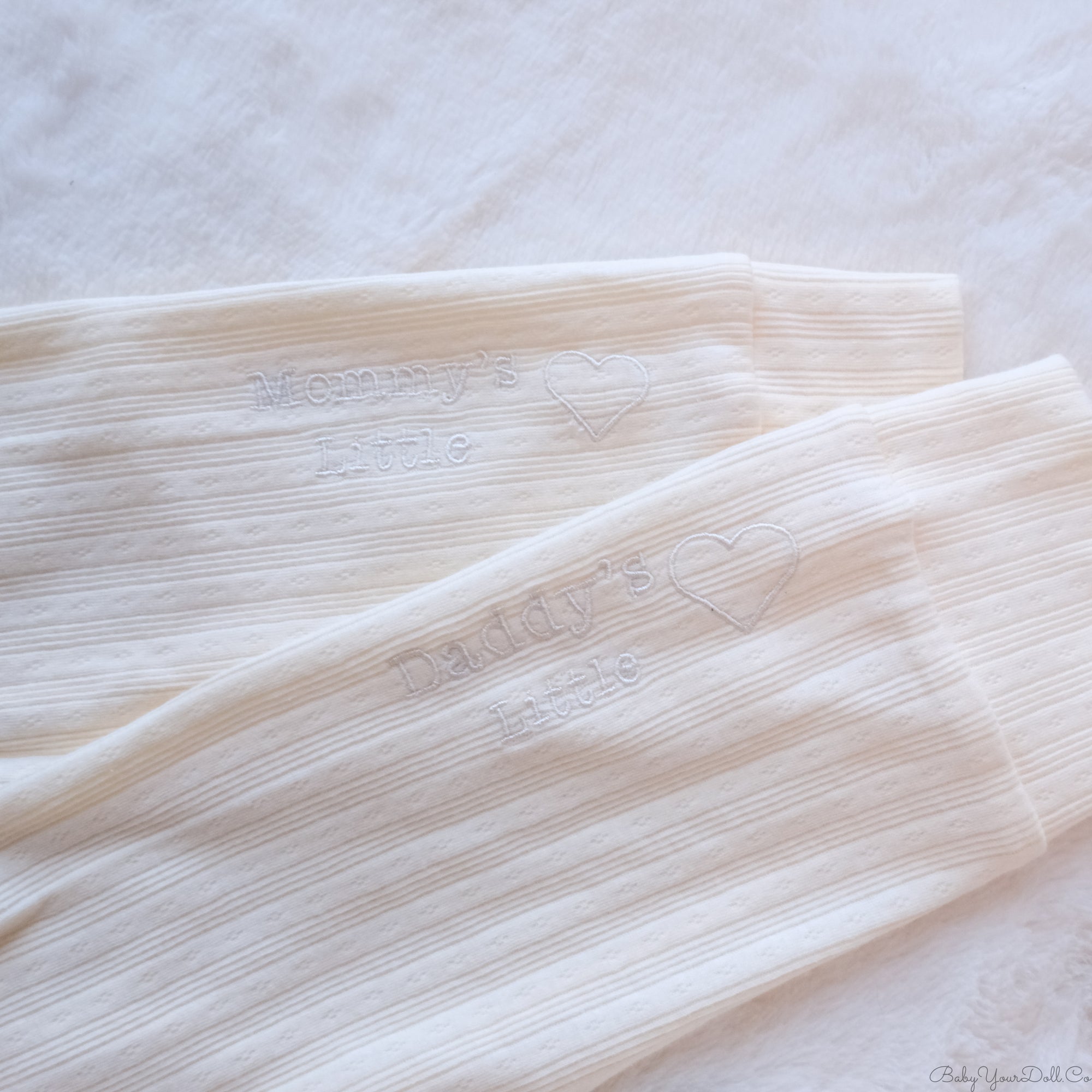 Ivory Knit | Embroidered Double Ruffle Set