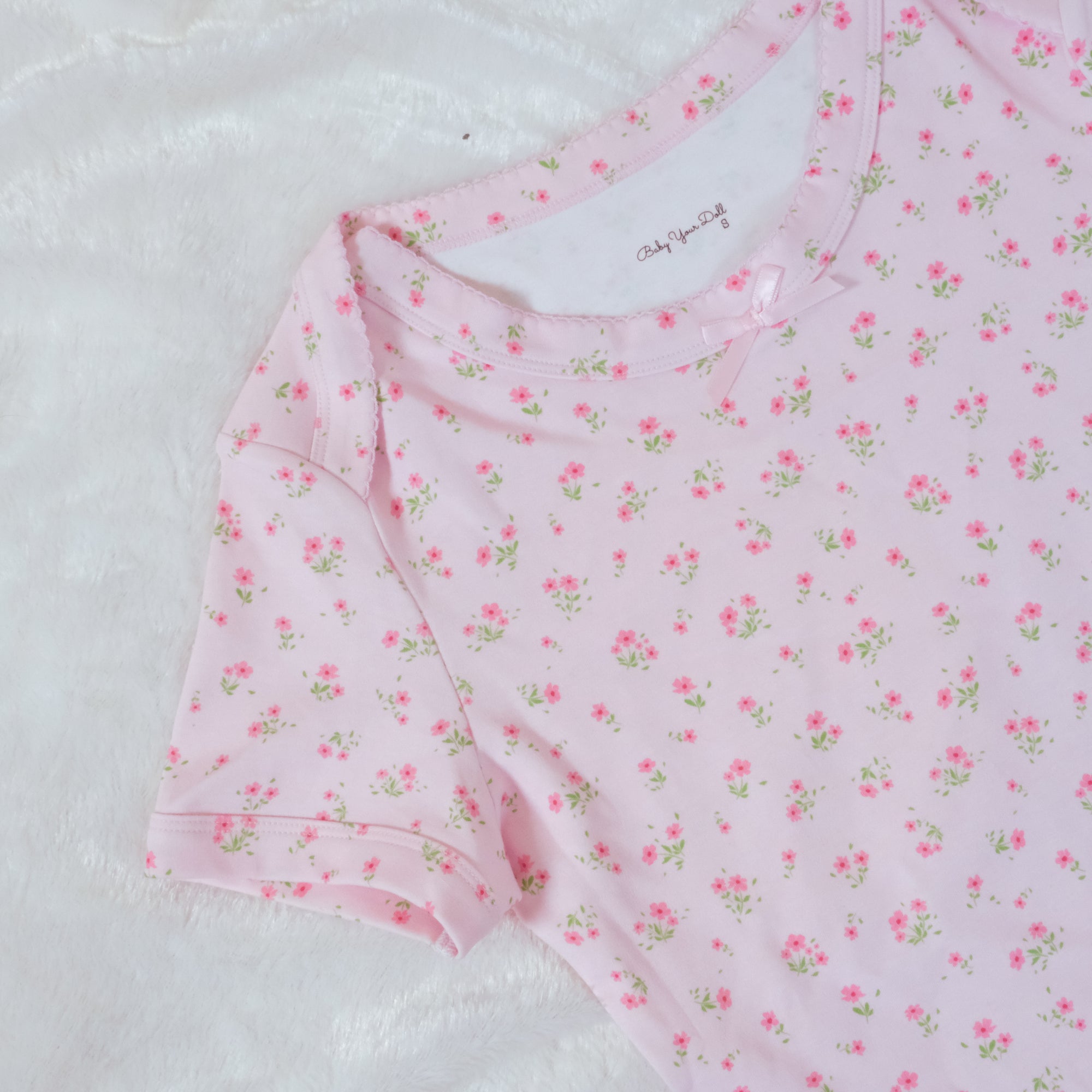 Baby Pink | Floral Bodysuit