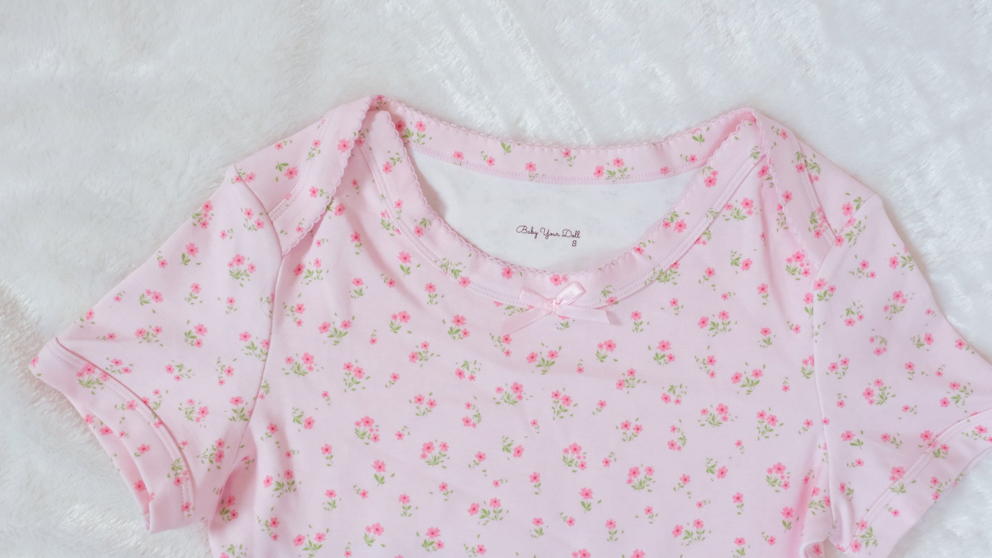 Baby Pink | Floral Bodysuit