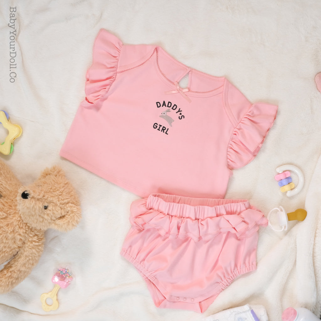Daddy's Girl | Embroidered Double Ruffle Set