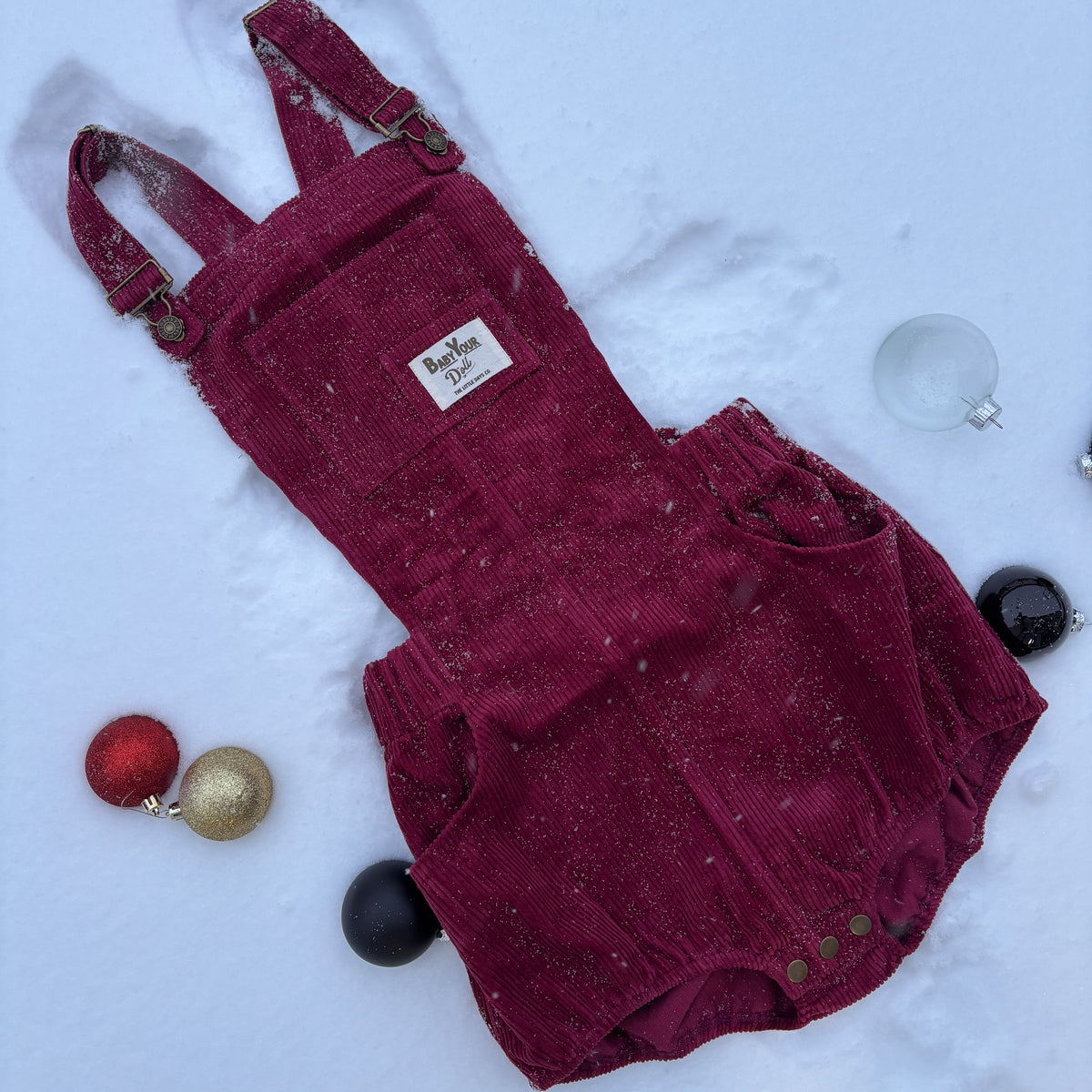Crimson | Corduroy Snap Overall