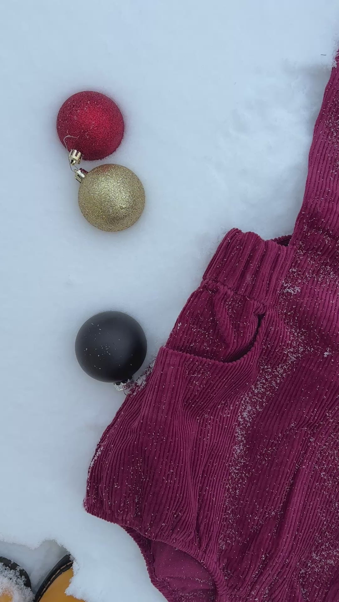 Crimson | Corduroy Snap Overall