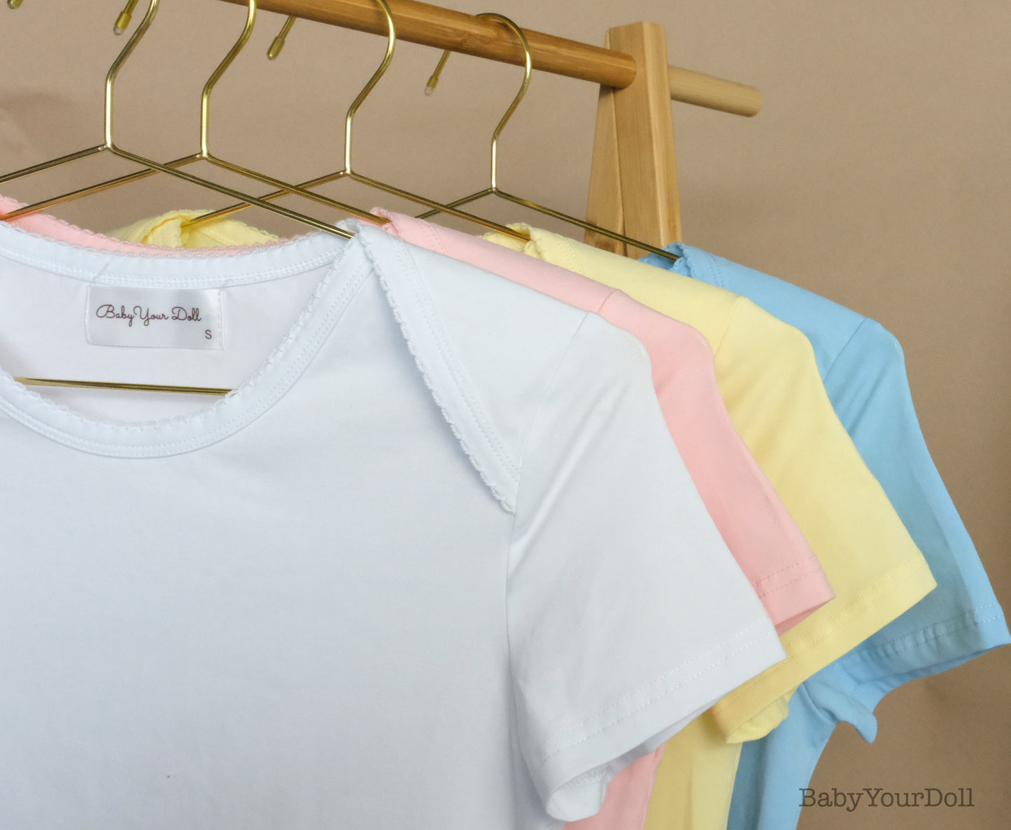 White Lapped Shoulder Tee
