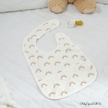 Cream Rainbows | Pocket Bib