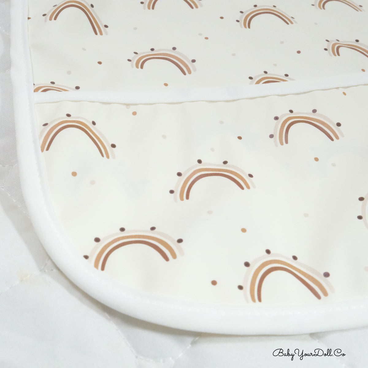 Cream Rainbows | Pocket Bib
